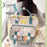 Xajzpa - Shoulder Bag Portable Messenger Backpack Japanese Harajuku Large Capacity Dual-Purpose