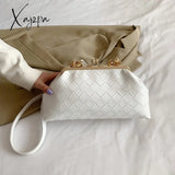 Xajzpa - Shoulder Bags Women 2023 Trend Woven Luxury Designer Handbags Purse Gold Thick Chain