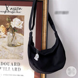 Xajzpa - Shoulder Bags Women Solid Harajuku All-Match Simple Multifunction Ulzzang Handbags Large