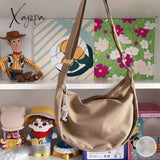 Xajzpa - Shoulder Bags Women Solid Harajuku All-Match Simple Multifunction Ulzzang Handbags Large