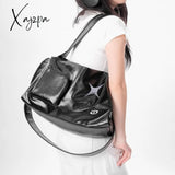 Xajzpa - Silver Y2K Tote Bags For Women Aesthetic Luxury Designer Large Capacity Shoulder Bag