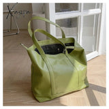 Xajzpa - Simple And Large-Capacity Handbag Female Summer New Trendy Fashion High-Quality