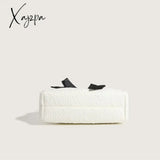 Xajzpa - Simple Tote Bag For Women 2023 Fashion Solid Color Shoulder With Bow Girl Metal Ring