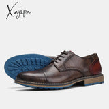 Xajzpa - Size 39~48 Boots Men Brand Fashion Comfortable Winter Leather #Al603C4 Red Brown 6603 / 39