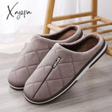 Xajzpa - Size 47-50 Big Slippers Autumn Winter Men’s Cotton Extra Large Home Shoes Warm Men