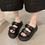 Xajzpa - Slippers For Women 2023 Summer New Fashion Designer Platform Female Solid Color Casual
