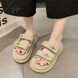 Xajzpa - Slippers For Women 2023 Summer New Fashion Designer Platform Female Solid Color Casual
