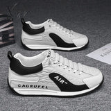 Xajzpa - Sneakers Casual Men Retro Running Shoes Fashion Microfiber Leather Fabric Breathable