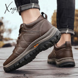 Xajzpa - Sneakers Men Winter Warm Platform Shoe Man Safety Shoes Wear-Resistant Outdoor Sports