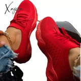 Xajzpa - Sneakers Shoes Fashion Breathable Lace Up Platform Women Vulcanize Summer Flat Mesh Sports