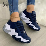 Xajzpa - Sneakers Women Shoes Fashion Tennis High Top Canvas Shoe Lace Up Breathable Casual Running