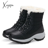 Xajzpa - Snow Boots Women Winter Platform Thigh High Flat Quality Keep Warm Black New Ladies