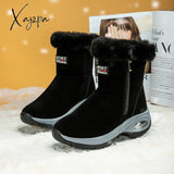 Xajzpa - Snow Boots Women Winter Platform Thigh High Flat Quality Keep Warm Black New Ladies