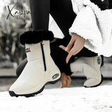 Xajzpa - Snow Boots Women Winter Platform Thigh High Flat Quality Keep Warm Black New Ladies