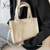 Xajzpa - Soft Pu Leather Crossbody Bags For Women New Solid Color Simple Shoulder Purses Female