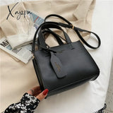 Xajzpa - Soft Pu Leather Crossbody Bags For Women New Solid Color Simple Shoulder Purses Female