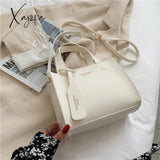 Xajzpa - Soft Pu Leather Crossbody Bags For Women New Solid Color Simple Shoulder Purses Female