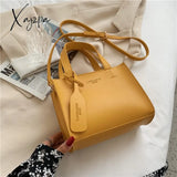 Xajzpa - Soft Pu Leather Crossbody Bags For Women New Solid Color Simple Shoulder Purses Female