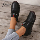 Xajzpa - Soft-Soled Women’s Single Shoes Women Retro Comfortable Flat Casual Woman Outdoor