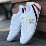 Xajzpa - Solid Color Non-Slip Men Driving Shoes Spring Autumn New Leather Breathable Men’s Peas