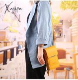 Xajzpa - Solid Color Pu Leather Crossbody Bags For Women Female Shoulder Simple Bag Lady Mini