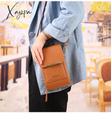 Xajzpa - Solid Color Pu Leather Crossbody Bags For Women Female Shoulder Simple Bag Lady Mini