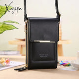 Xajzpa - Solid Color Pu Leather Crossbody Bags For Women Female Shoulder Simple Bag Lady Mini