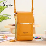 Xajzpa - Solid Color Pu Leather Crossbody Bags For Women Female Shoulder Simple Bag Lady Mini