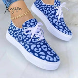 Xajzpa - Spring Autumn Fashion Canvas Shoes Women’s Mix Colors Ladies Lace Up Comfy Casual 43