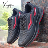 Xajzpa - Spring Autumn Sneakers Leather Waterproof Sports Shoes Men’s Casual Thick Rubber Soles