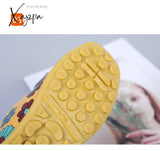 Xajzpa - Spring Autumn Women Flats Genuine Leather Shoes Slip On Ballet Print Woman Moccasins