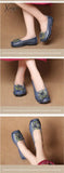 Xajzpa - Spring Leather Shoes Women Flats New Style Flower Genuine For Female Casual Woman Loafers