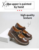 Xajzpa - Spring New Arrival Japanese Style Vintage Buckle Mary Janes Shoes Women’s Shallow Mouth