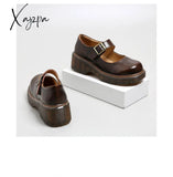 Xajzpa - Spring New Arrival Japanese Style Vintage Buckle Mary Janes Shoes Women’s Shallow Mouth