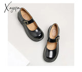 Xajzpa - Spring New Arrival Japanese Style Vintage Buckle Mary Janes Shoes Women’s Shallow Mouth