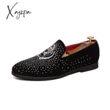 Xajzpa - Spring Summer Style Mens Loafers For Wedding Party Dance Black Brown Genuine Leather Slip