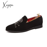 Xajzpa - Spring Summer Style Mens Loafers For Wedding Party Dance Black Brown Genuine Leather Slip