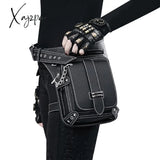 Xajzpa - Steam Punk Waist Leg Hip Belt Banana Bag Outdoor Shoulder Mobile Phone Fanny Packs Pack