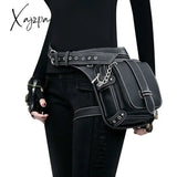 Xajzpa - Steam Punk Waist Leg Hip Belt Banana Bag Outdoor Shoulder Mobile Phone Fanny Packs Pack