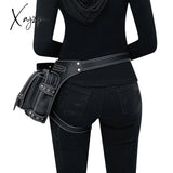 Xajzpa - Steam Punk Waist Leg Hip Belt Banana Bag Outdoor Shoulder Mobile Phone Fanny Packs Pack