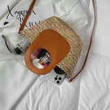 Xajzpa - Straw Summer Beach Bag Women Vintage Handmade Woven Shoulder Shell Fashion Tote Vacation