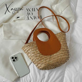 Xajzpa - Straw Summer Beach Bag Women Vintage Handmade Woven Shoulder Shell Fashion Tote Vacation