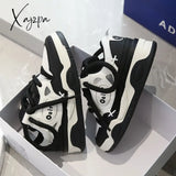 Xajzpa - Student Black Platform Bread Shoes For Women Couples All-Match Casual Sneakerskorean