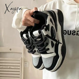 Xajzpa - Student Black Platform Bread Shoes For Women Couples All-Match Casual Sneakerskorean