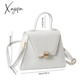 Xajzpa - Stylish Crocodile Embossed Top Handle Satchel Bag Crossbody Women Bags