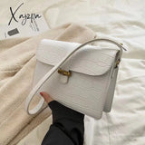 Xajzpa - Stylish Crocodile Pattern Crossbody Shoulder Bag Durable Pu Leather Purse For Women’s