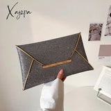 Xajzpa - Stylish Glitter Clutch Wallet Flap Coin Purse Lightweight Portable Evening Bag For Party