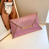 Xajzpa - Stylish Glitter Clutch Wallet Flap Coin Purse Lightweight Portable Evening Bag For Party