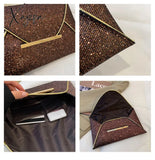 Xajzpa - Stylish Glitter Clutch Wallet Flap Coin Purse Lightweight Portable Evening Bag For Party