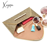 Xajzpa - Stylish Glitter Clutch Wallet Flap Coin Purse Lightweight Portable Evening Bag For Party